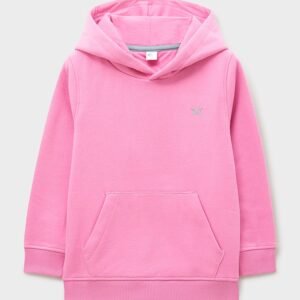 Cross Oars Embroidery Hoodie in Pink