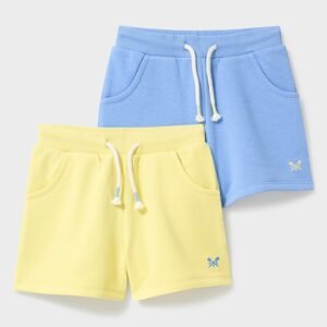 Jersey Sweat Shorts Two-Pack in Yellow and Blue