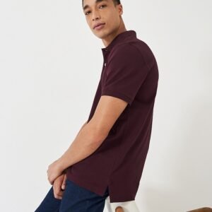 Classic Pique Polo Shirt in Burgundy