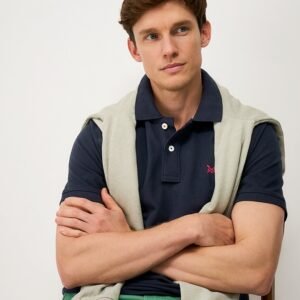 Classic Pique Polo Shirt in Dark Navy