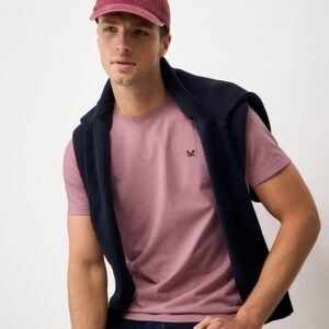 Crew Classic Cotton Tee in Muted Pink Marl