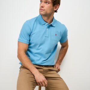 Classic Cotton Piqué Polo Shirt in Blue