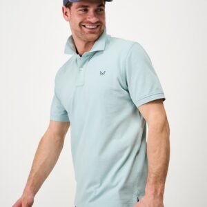 Classic Cotton Piqué Polo in Muted Blue