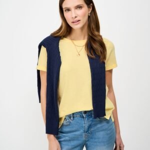 Crew Slub T-Shirt in Yellow