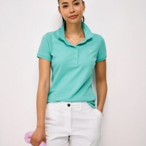 Classic Cotton Polo in Pool Blue