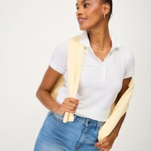 Classic Cotton Polo in White